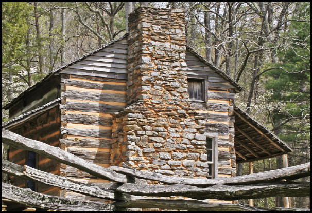 A typical settler's house chimney